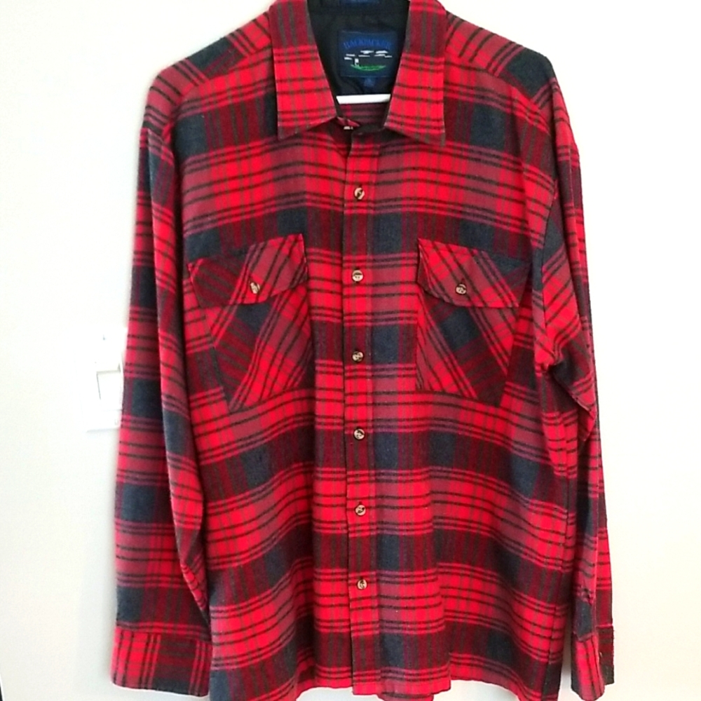 Mens BACKPACKER flannel Shirt Sz XL